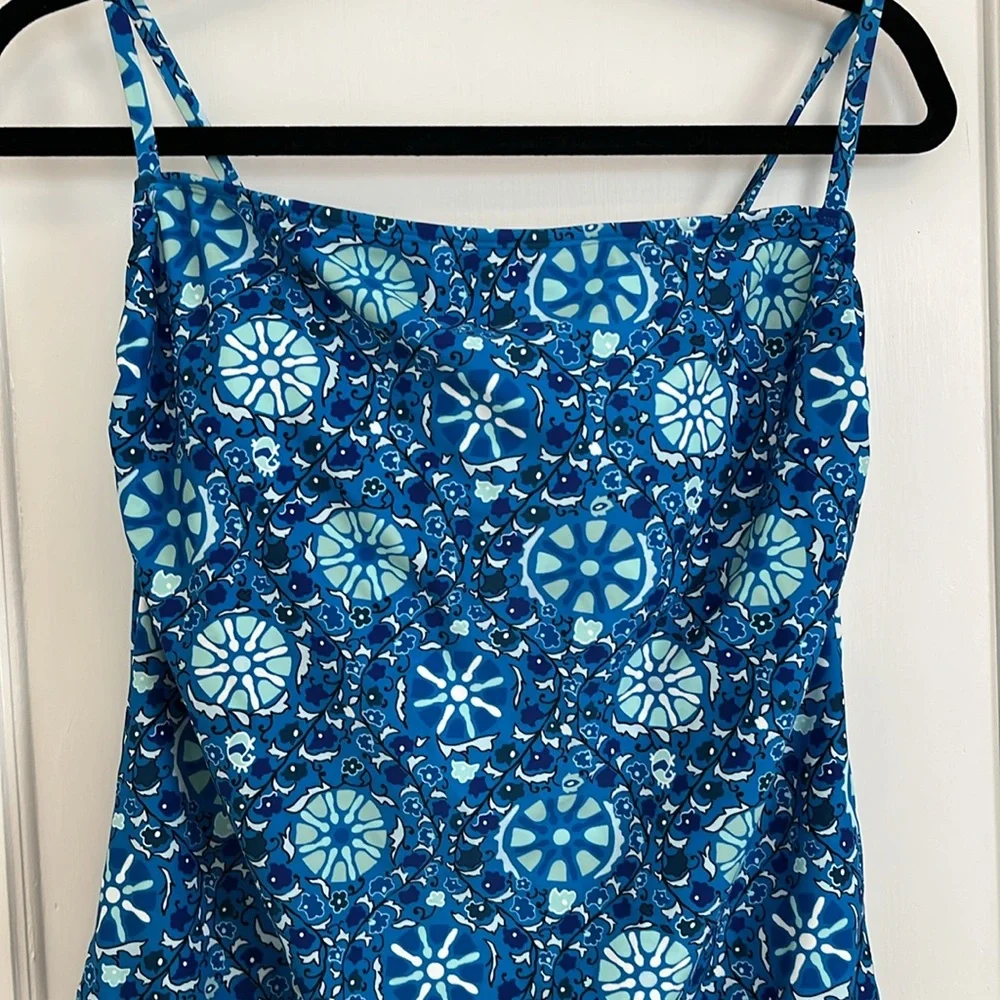 Rhode for Target blue zinnia floral print swimsuit